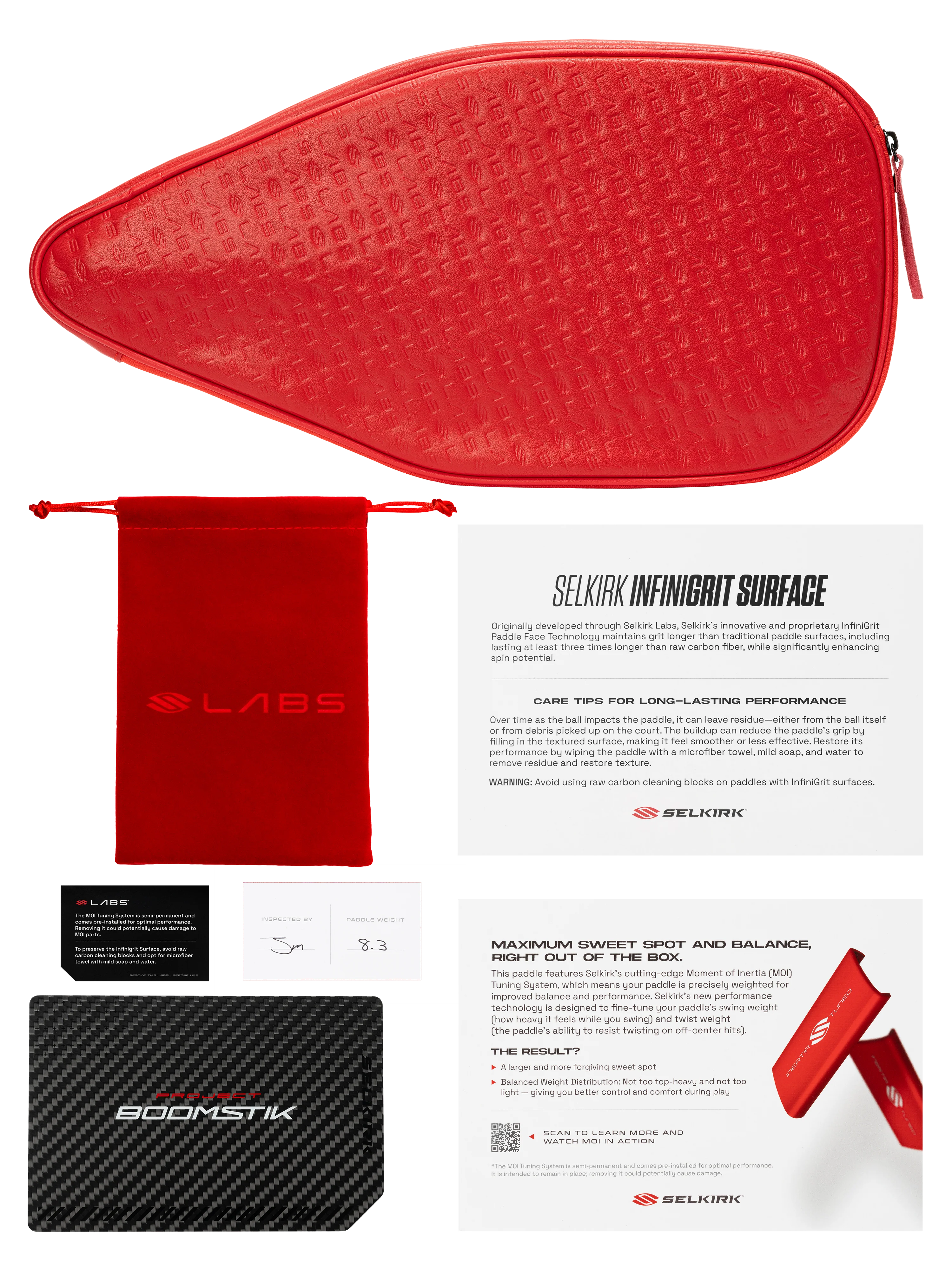 Selkirk LABS Project Boomstik - Elongated Pickleball Paddle