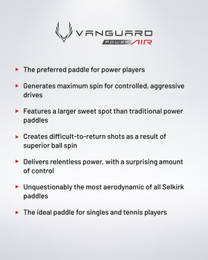 Selkirk VANGUARD Power Air - Invikta Pickleball Paddle