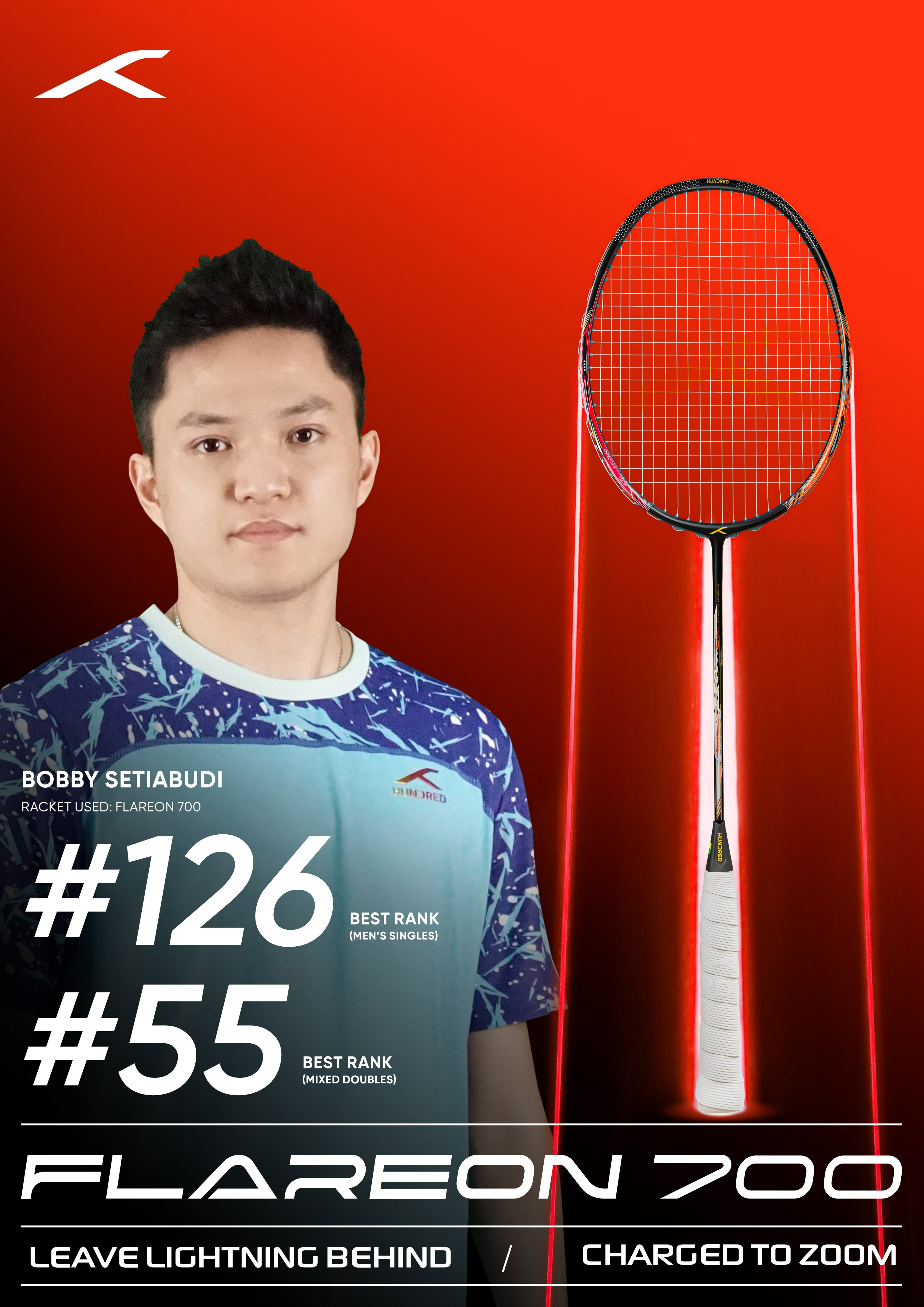 Hundred Flareon 700 Badminton Racket