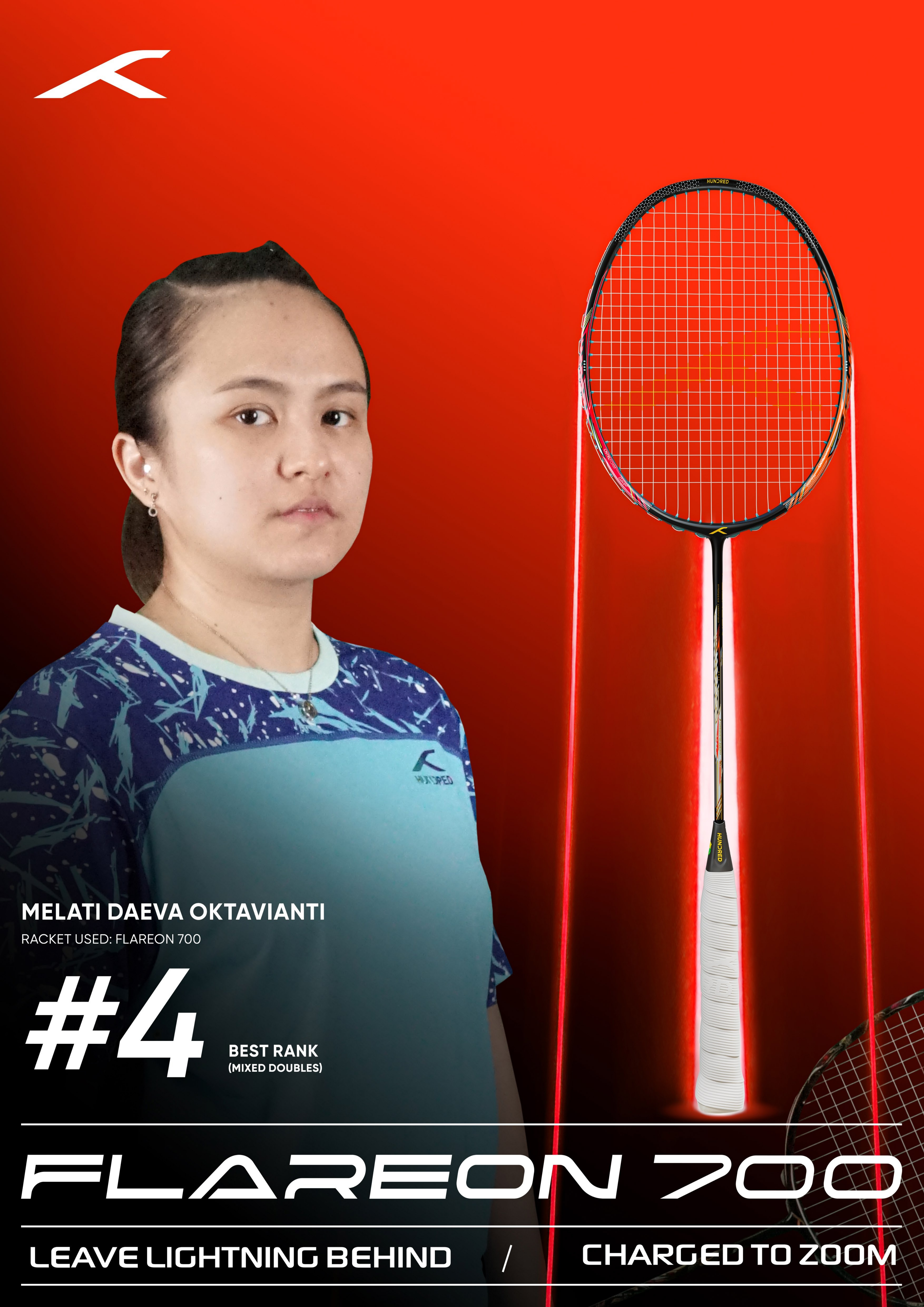 Hundred Flareon 700 Badminton Racket