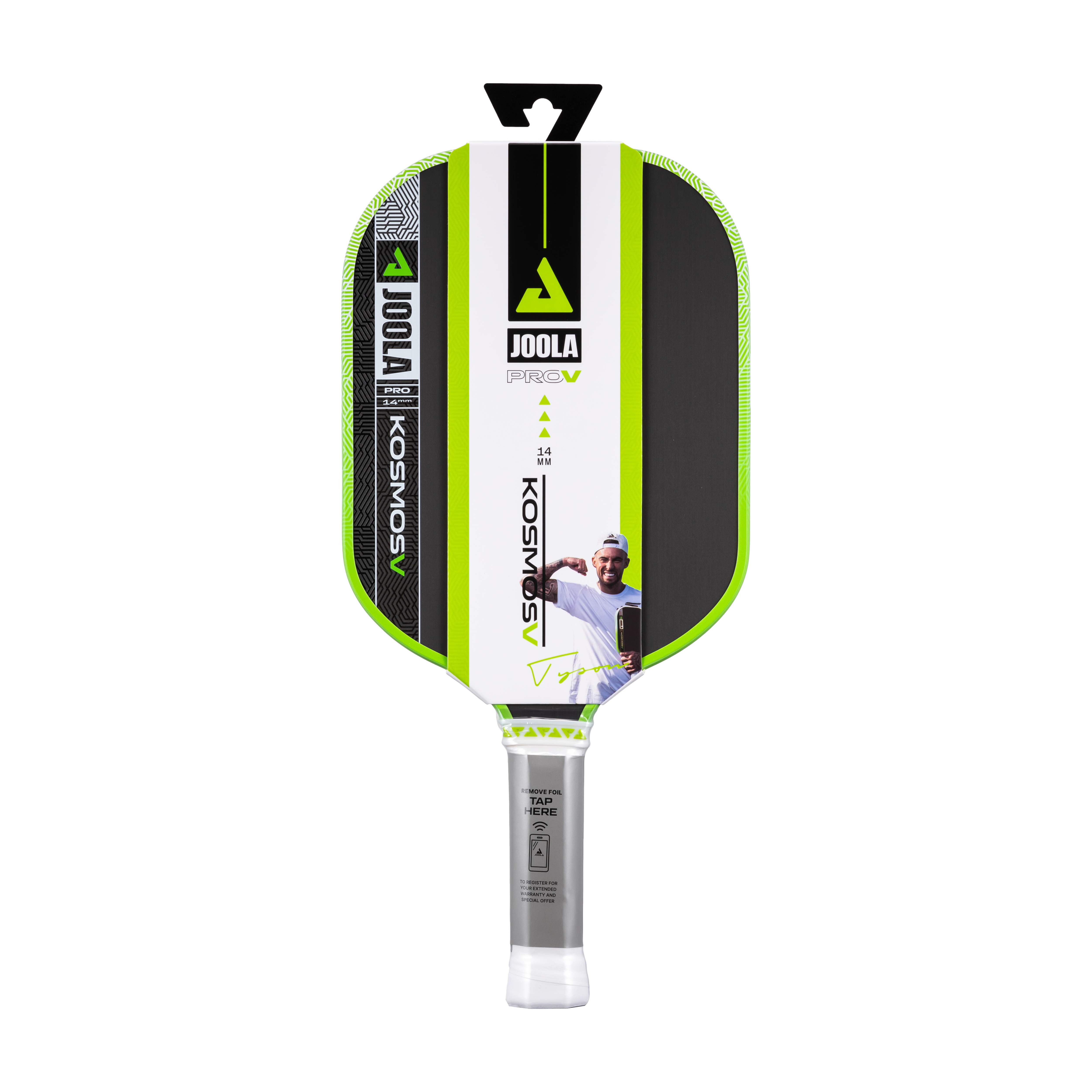 JOOLA Tyson McGuffin KOSMOS Pro V 14mm Pickleball Paddle (Surge Green)