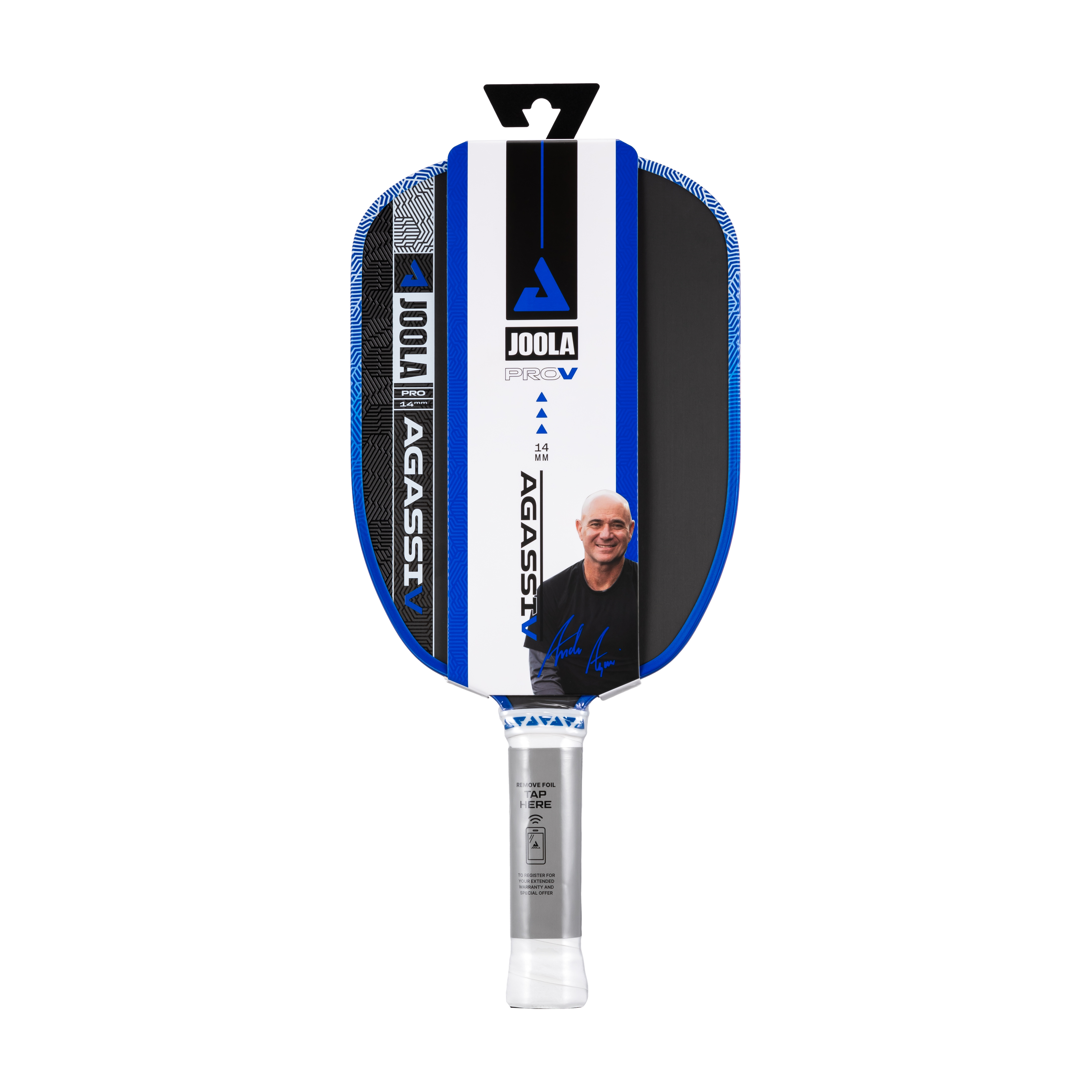 JOOLA Andre Agassi AGASSI Pro V 14mm Pickleball Paddle (Royal Blue)