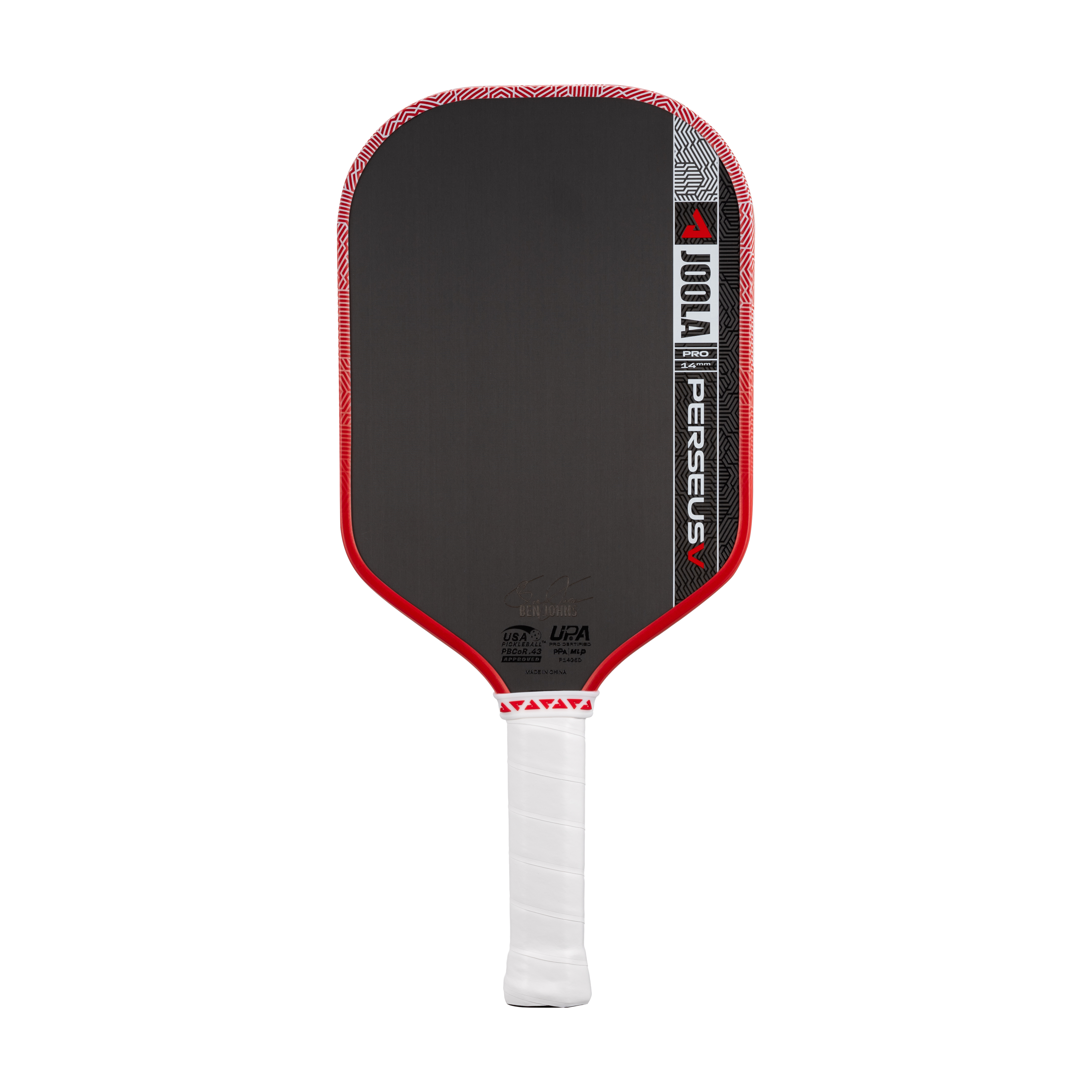 JOOLA Ben Johns PERSEUS Pro V 14mm Pickleball Paddle (Blaze Red)