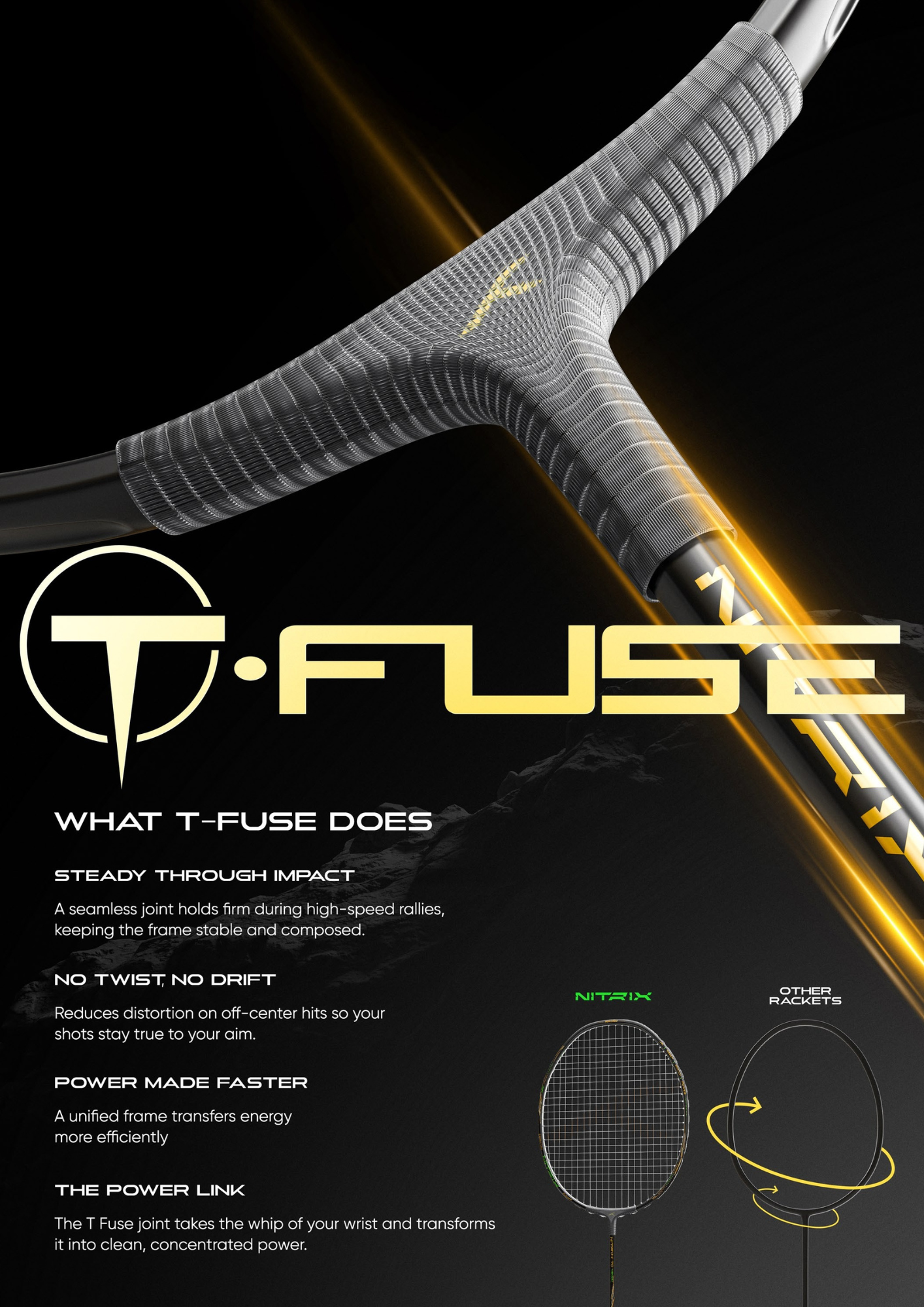 Hundred Nitrix 70 Venom Badminton Racket