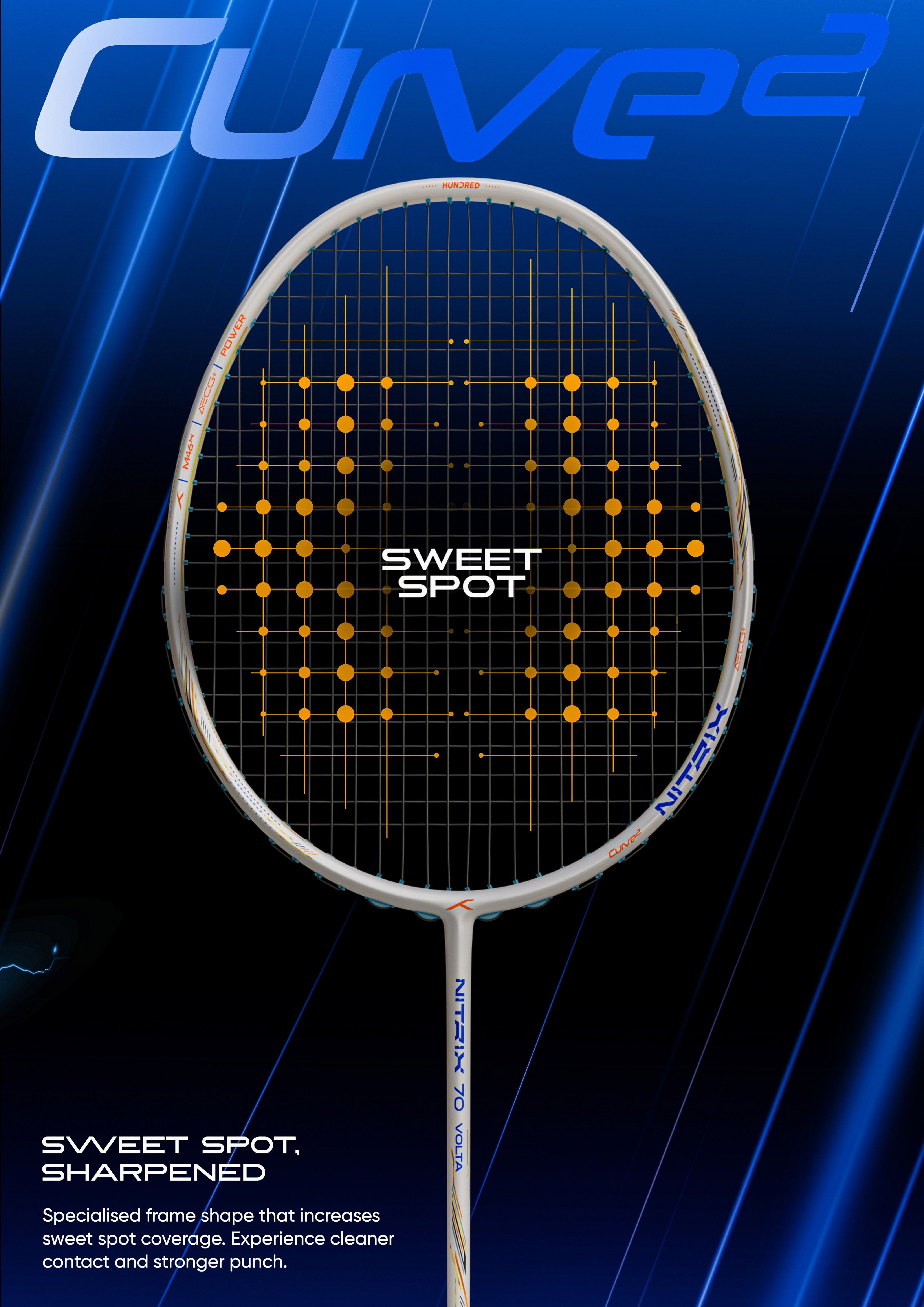 Hundred Nitrix 70 Volta Badminton Racket