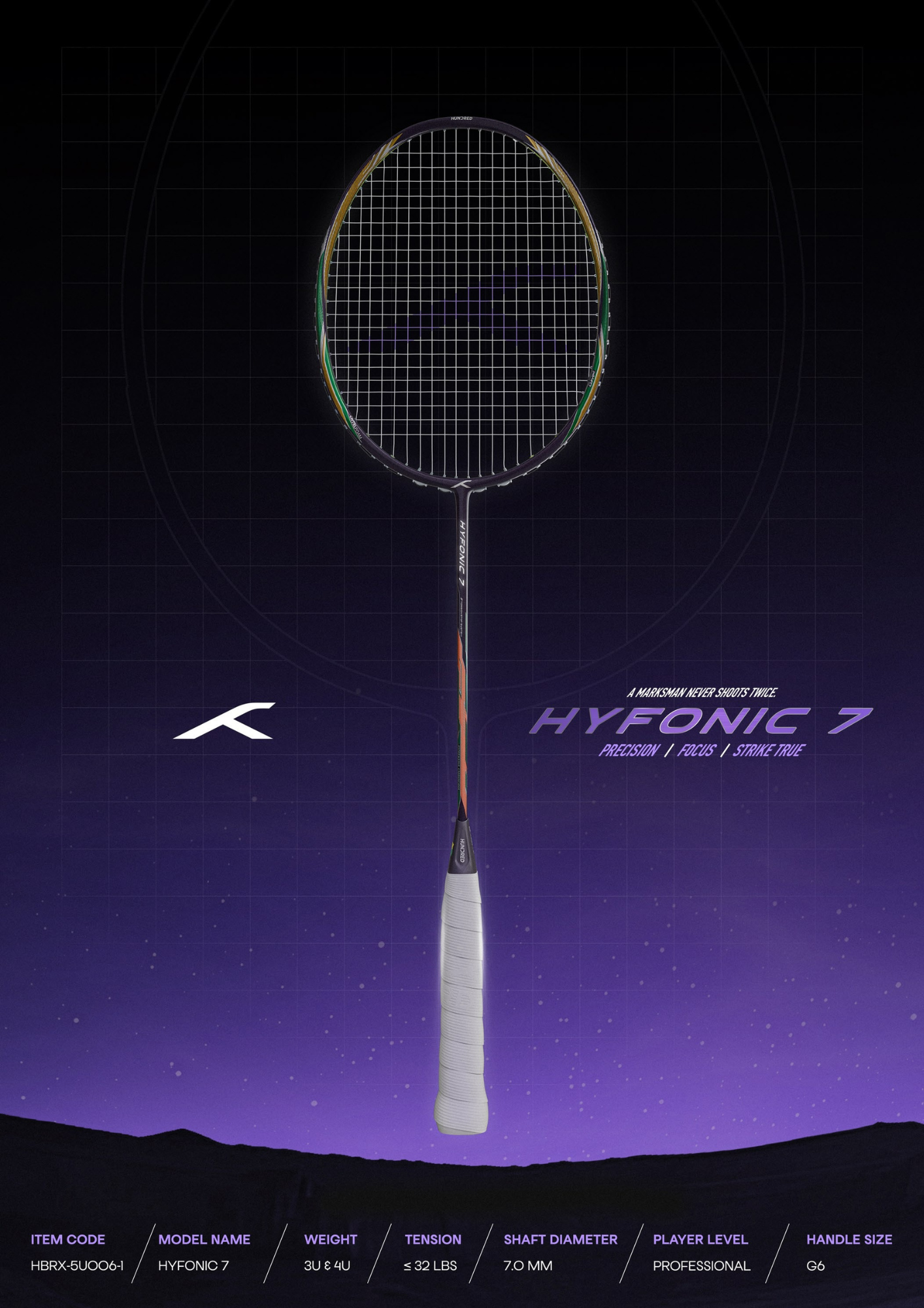 Hundred Hyfonic 7 Badminton Racket