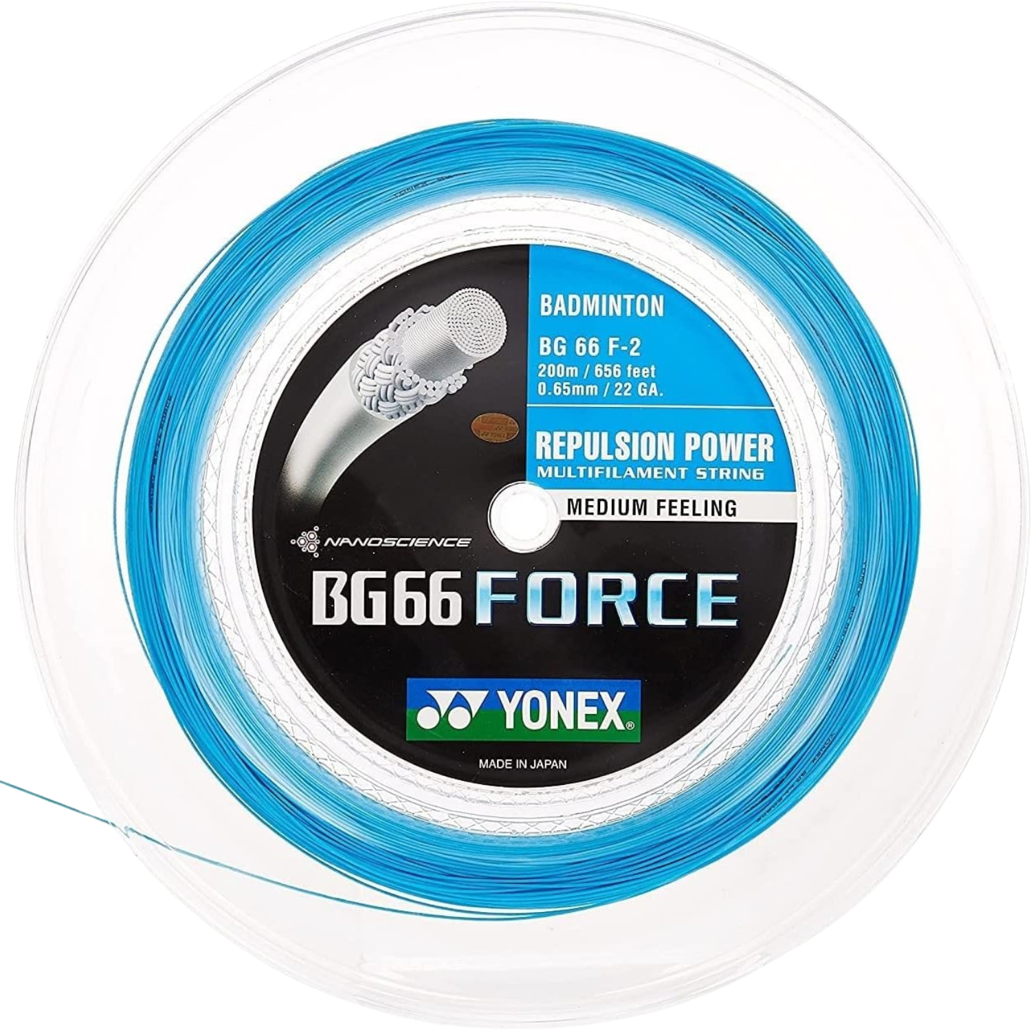 Yonex BG66 FORCE Badminton String (200m Reel)