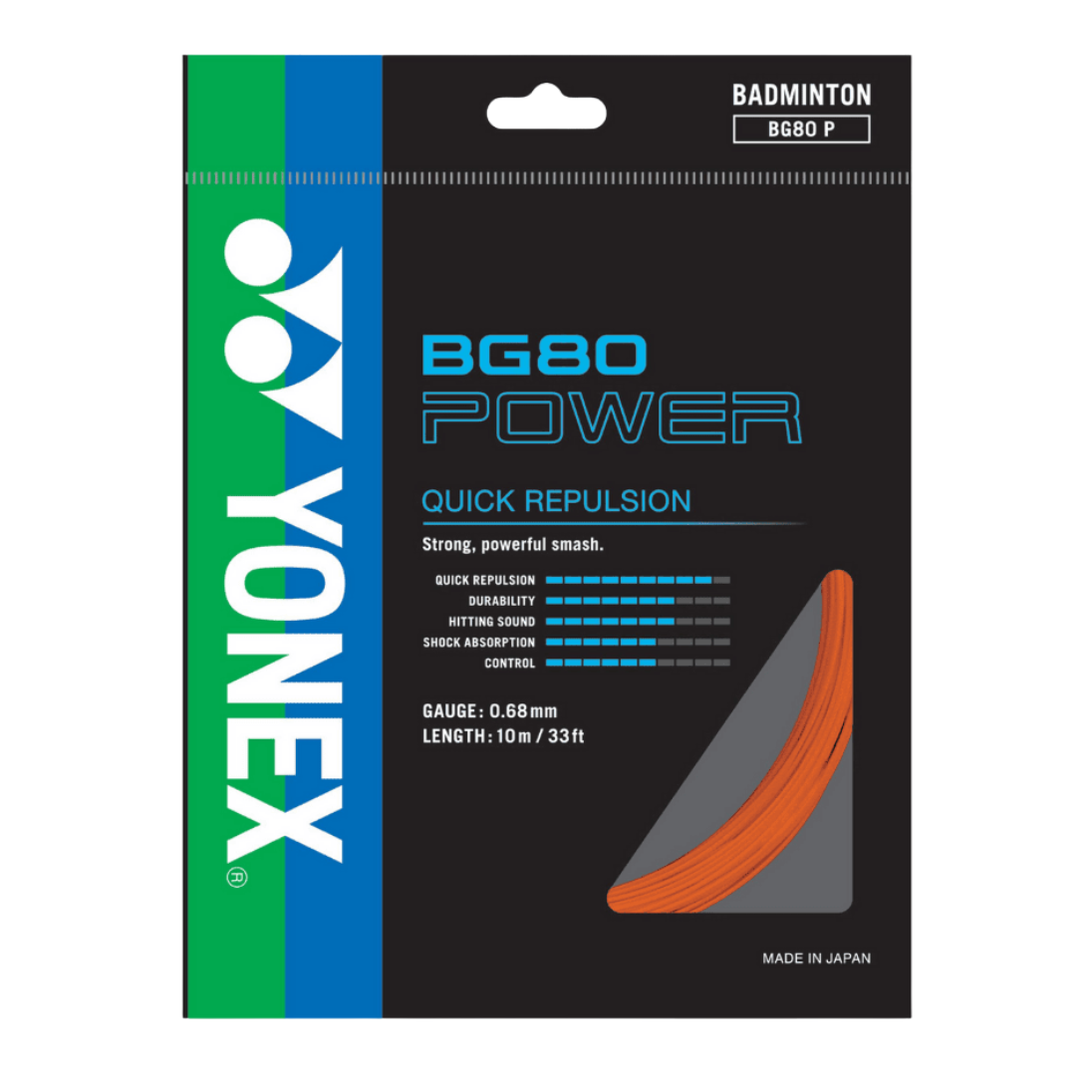 Yonex BG80 POWER Badminton String (Single Pack)