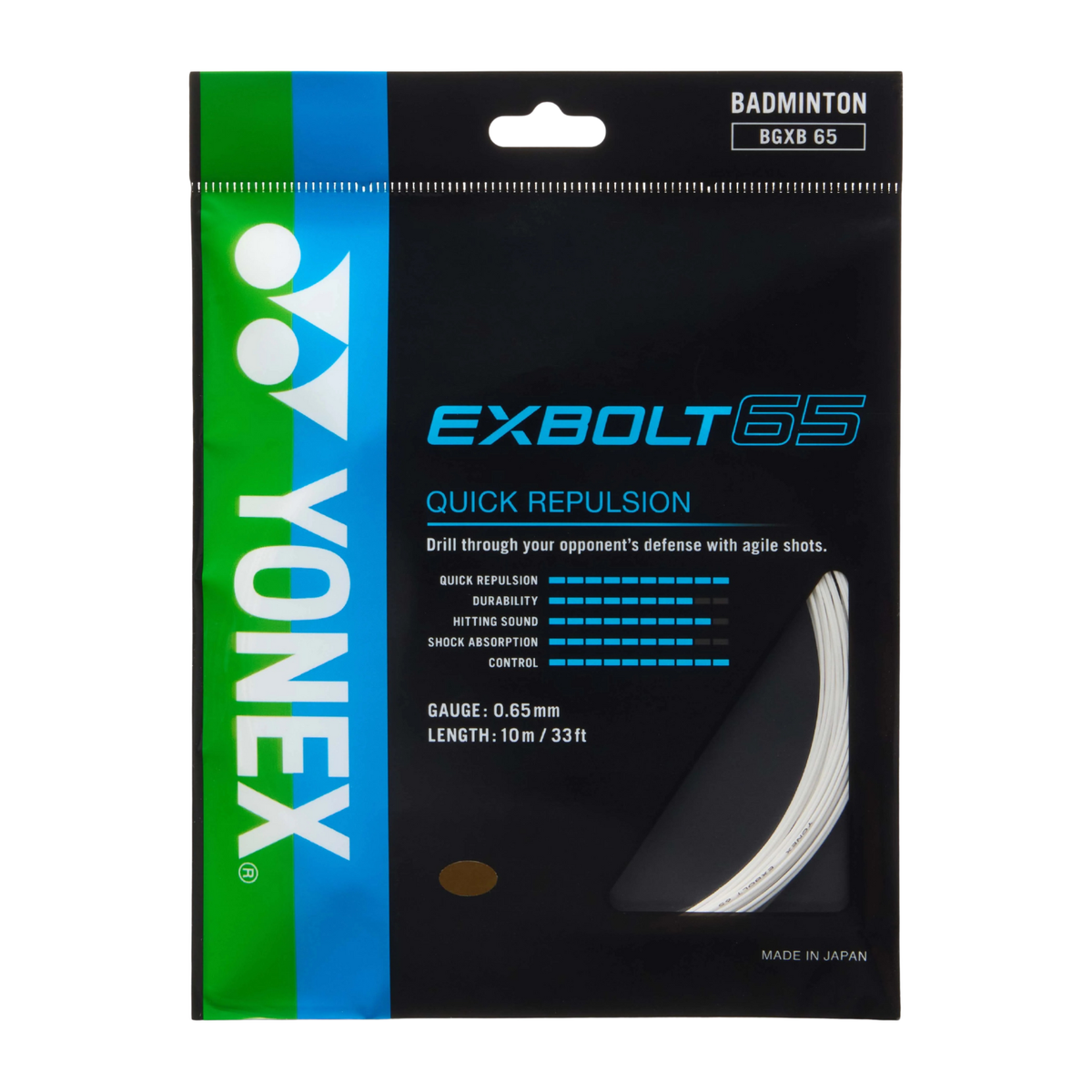 Yonex EXBOLT 65 Badminton String (Single Pack)