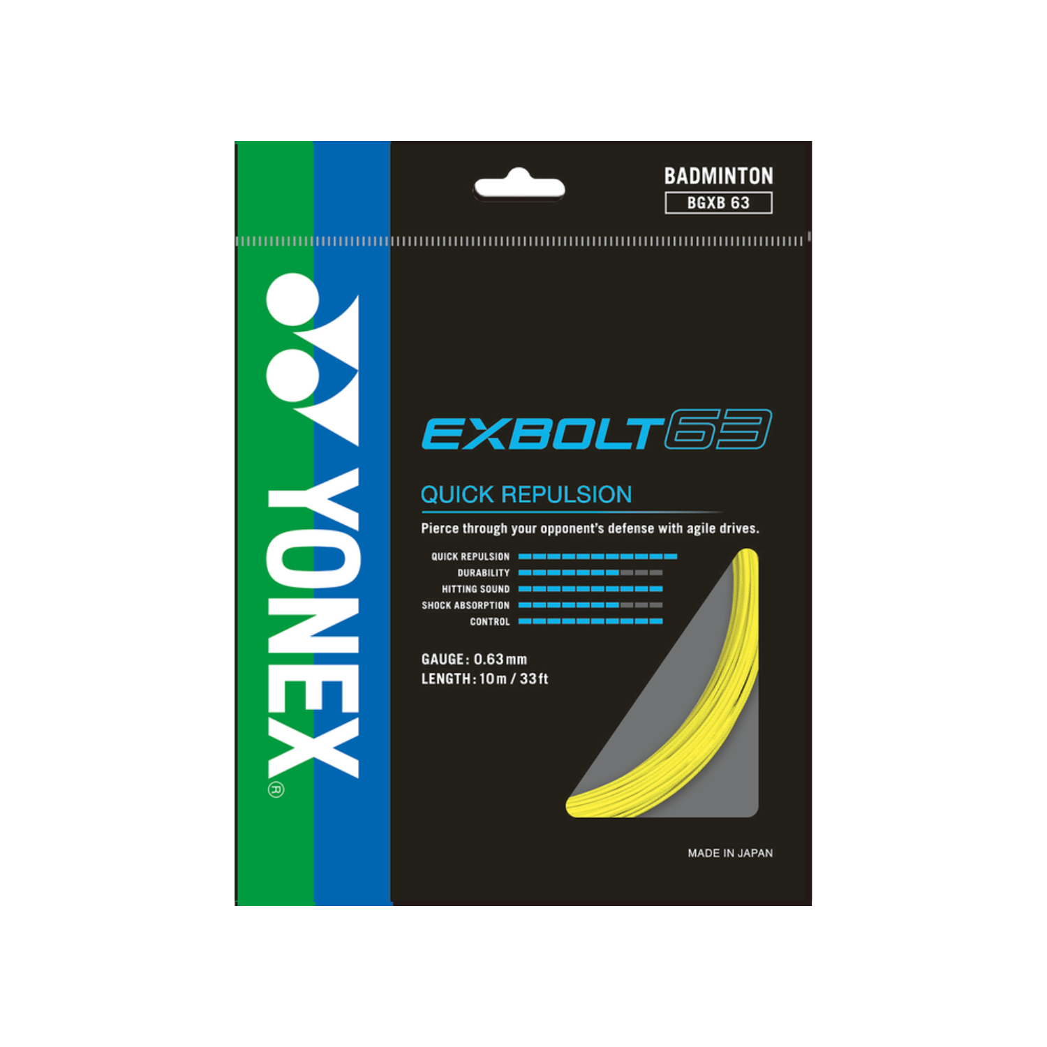 Yonex EXBOLT 63 Badminton String (Single Pack)