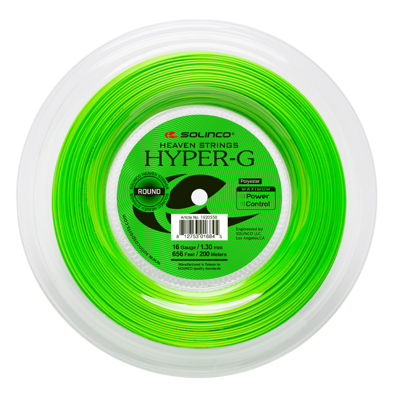 Solinco Hyper-G ROUND Tennis String (200m Reel)