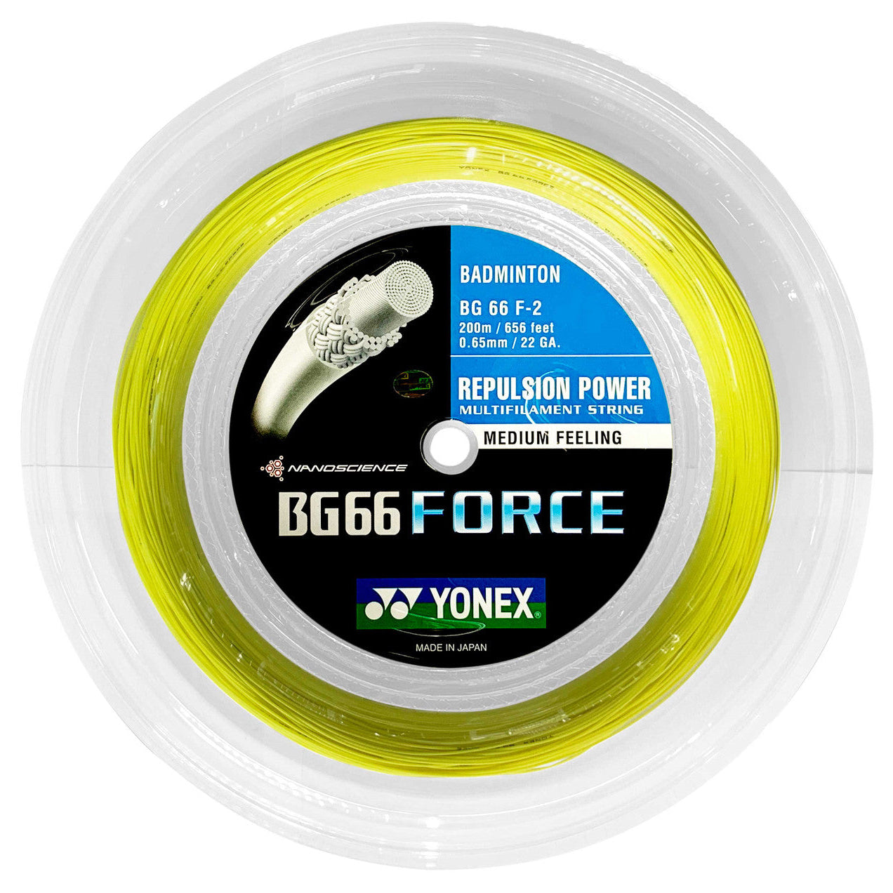Yonex BG66 FORCE Badminton String (200m Reel)