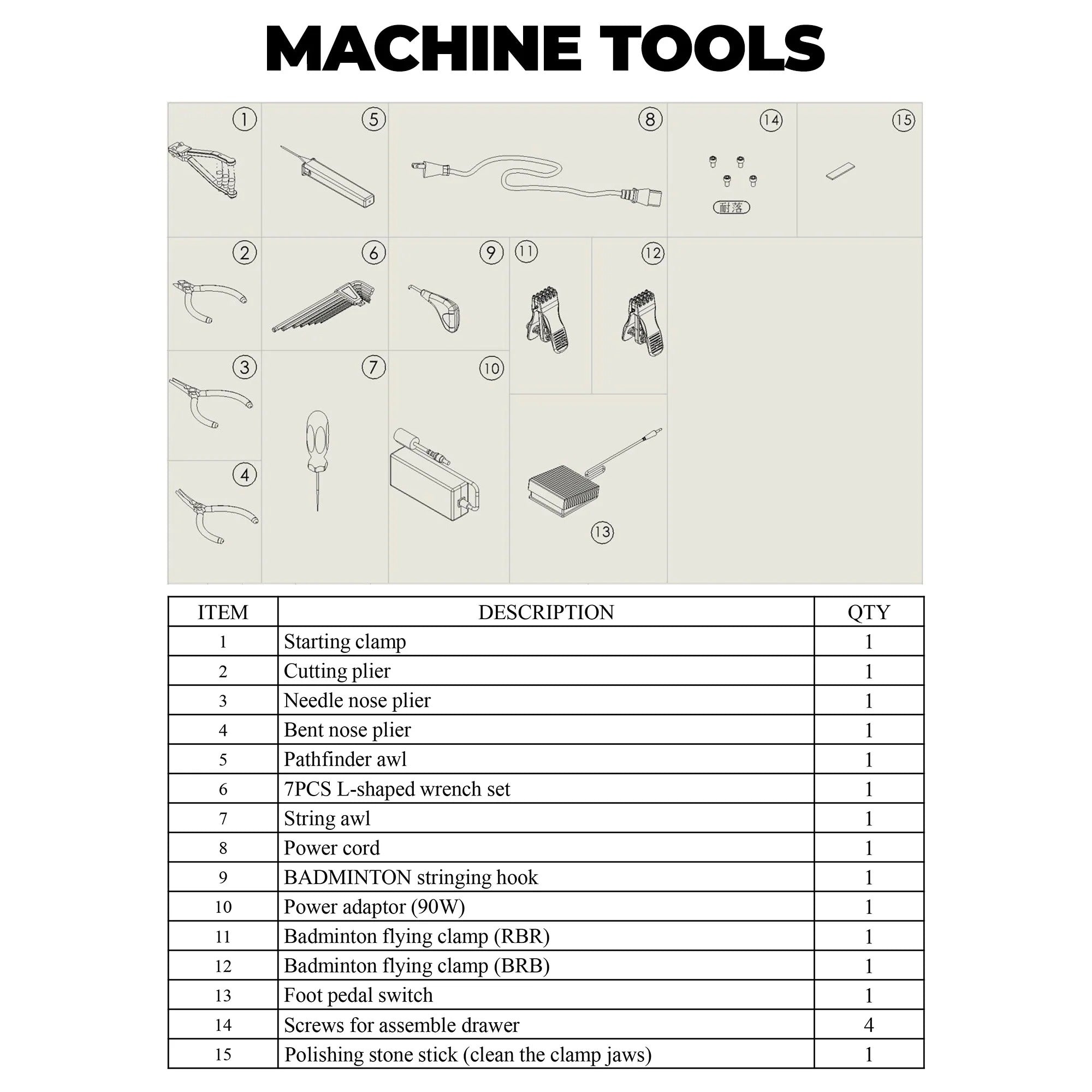 Hundred FALCON Badminton and Tennis Stringing Machine