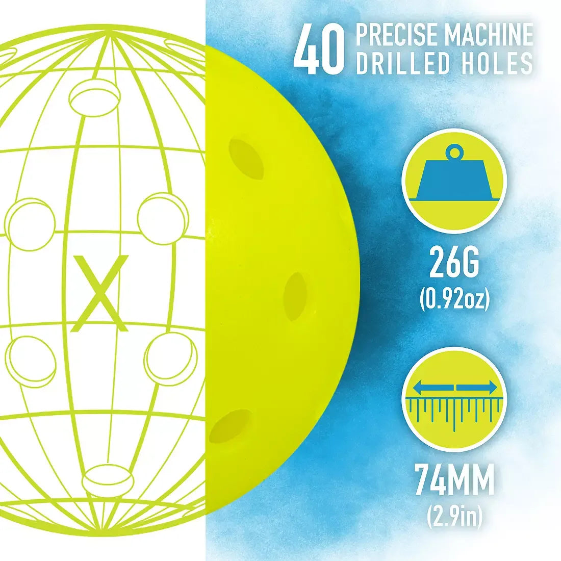 Franklin X-40 Outdoor Pickleball (6 Pack)