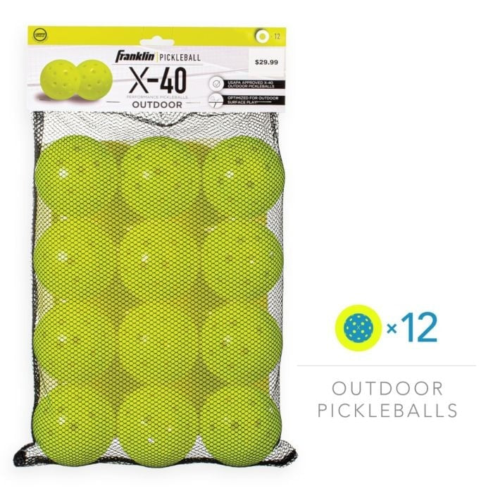 Franklin X-40 Outdoor Pickleball (12 Pack)