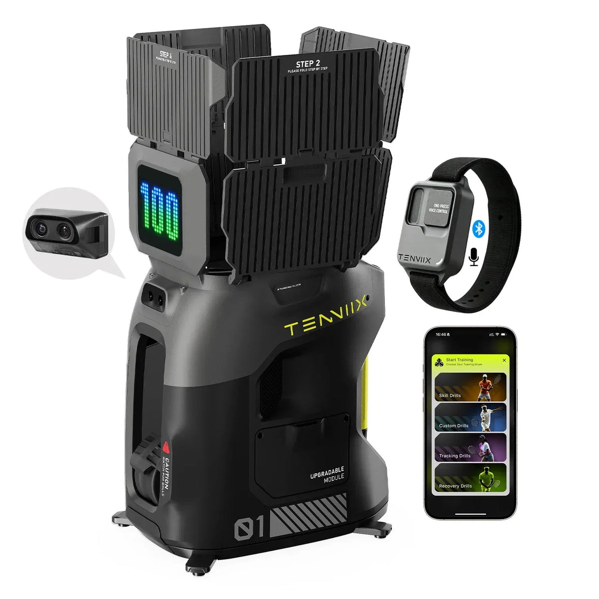 Tenniix Pro Smart AI Tennis Ball Machine (with Carry Kit)