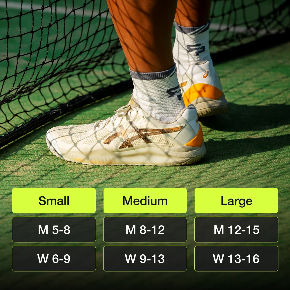 RTP UltraGrip V2 Dual-Sided Non-Slip Ankle Tennis Socks (White)