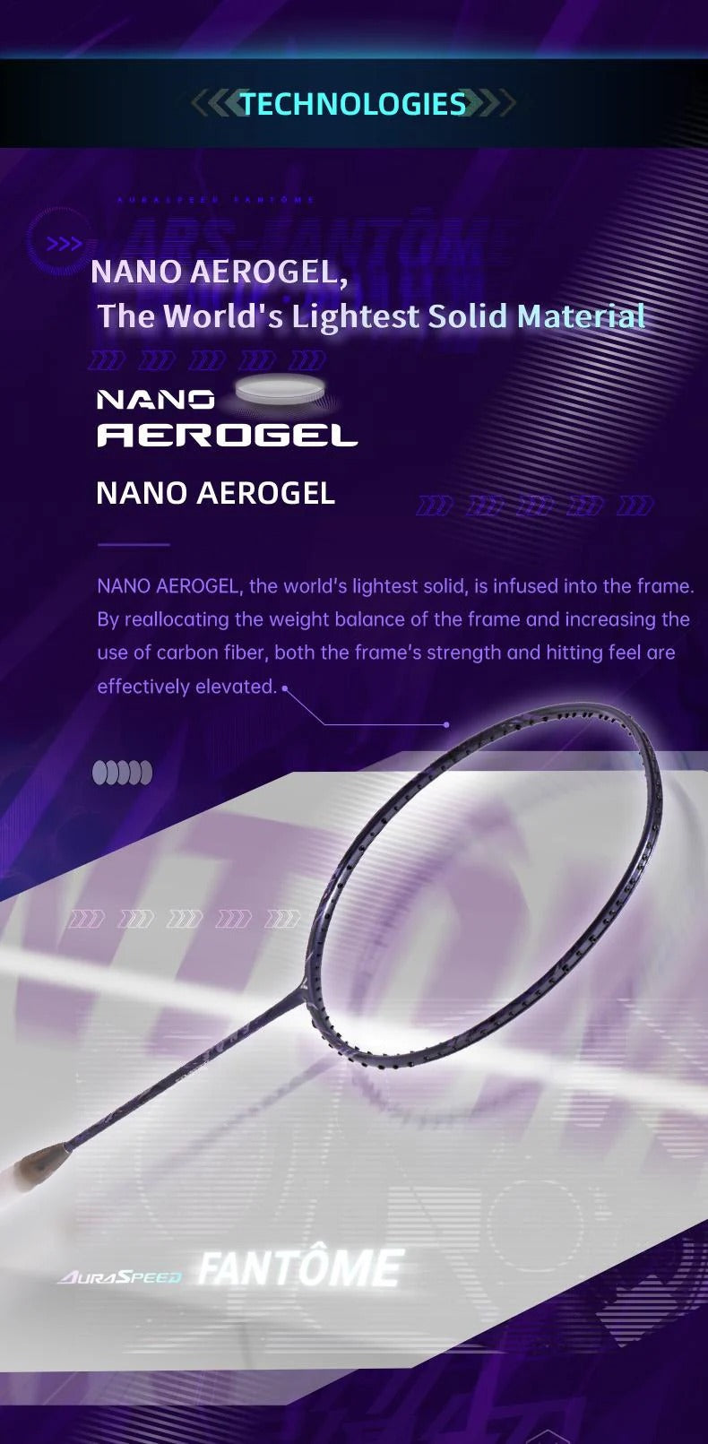 Victor AuraSpeed Fantome J Badminton Racket (ARS-FANTÔME J)