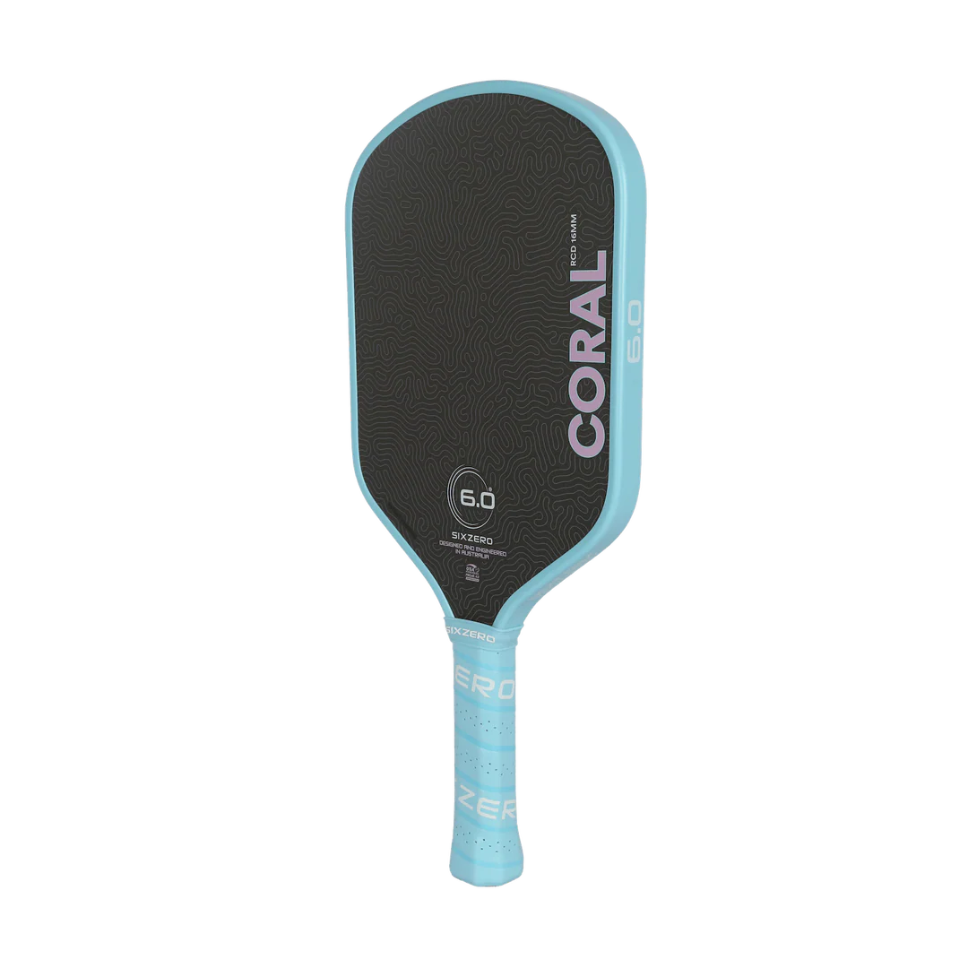 Six Zero Coral Lightweight (16mm) - Hybrid Pickleball Paddle