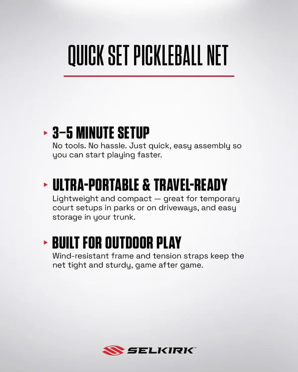 Selkirk QuickSet Pickleball Net