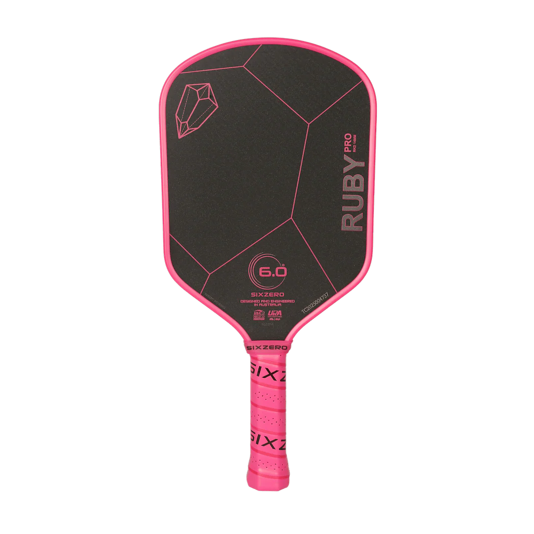 Six Zero Ruby Pro (14mm) - Hybrid Pickleball Paddle