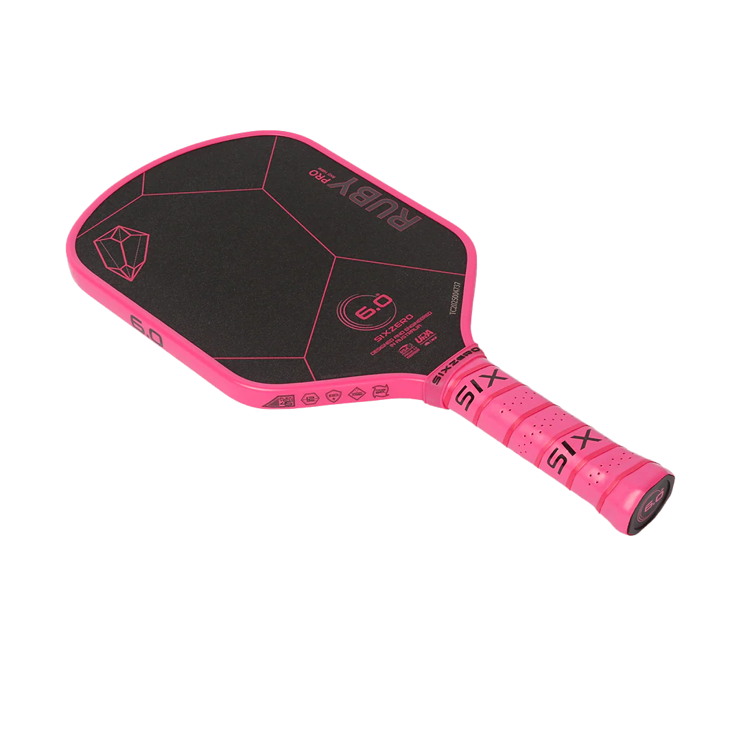 Six Zero Ruby Pro (14mm) - Hybrid Pickleball Paddle