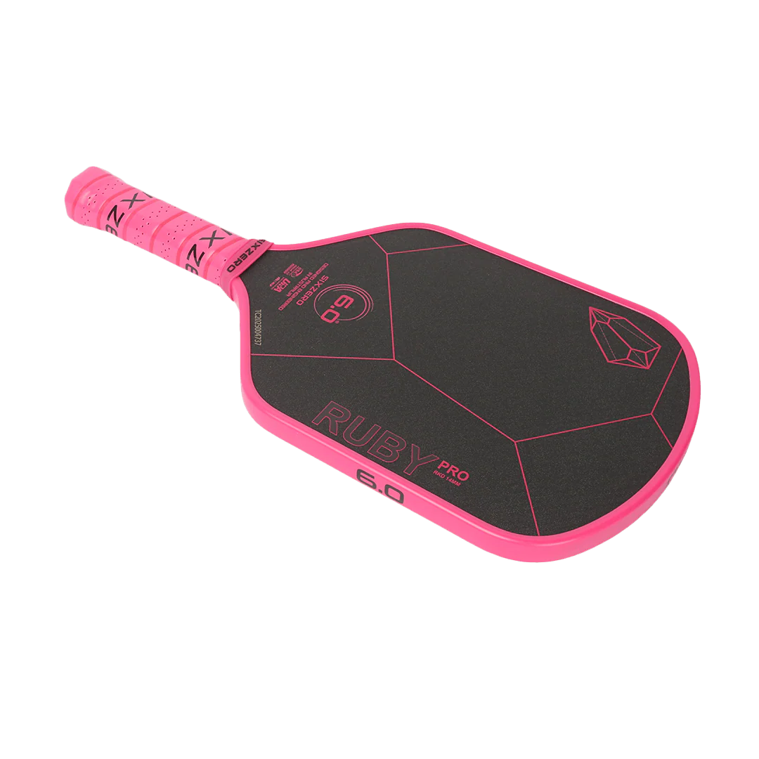 Six Zero Ruby Pro (14mm) - Hybrid Pickleball Paddle