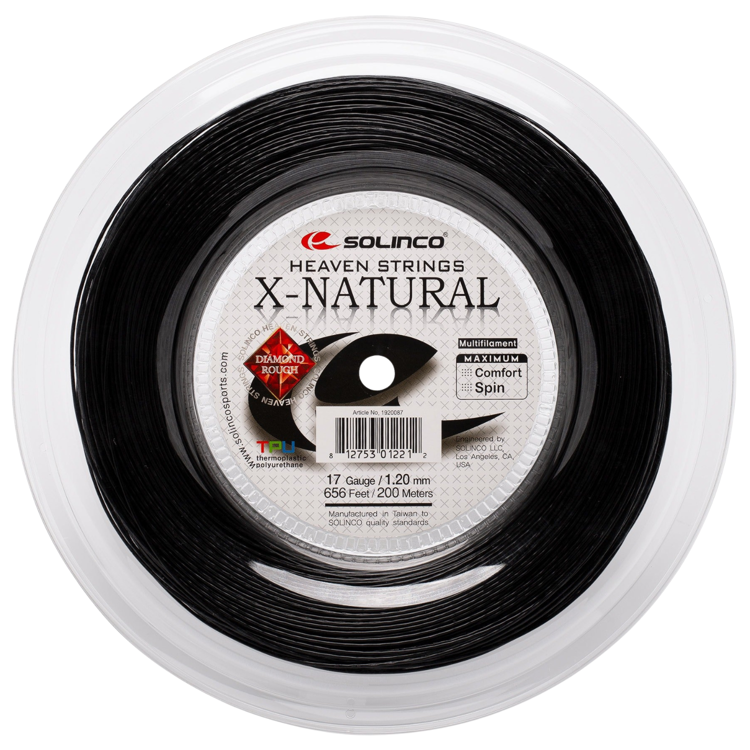 Solinco X-Natural Tennis String (Single Pack) (200m Reel)