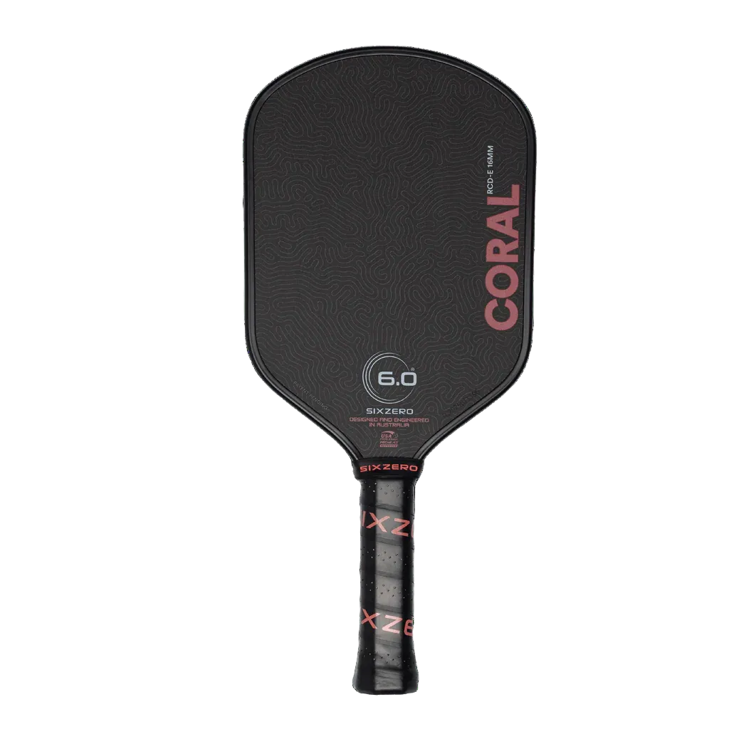 Six Zero Coral (16mm) - Elongated Pickleball Paddle