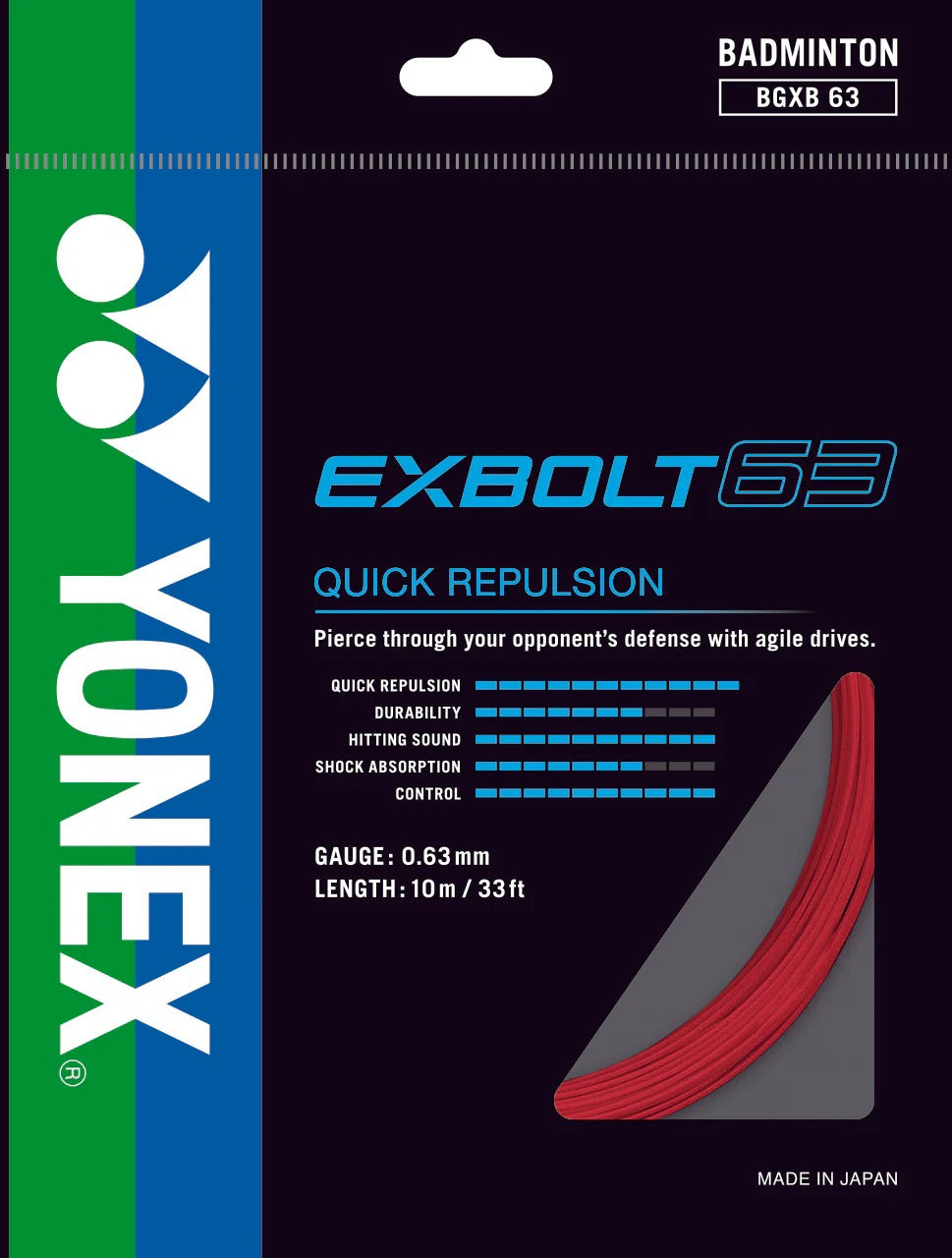 Yonex EXBOLT 63 Badminton String (Single Pack)
