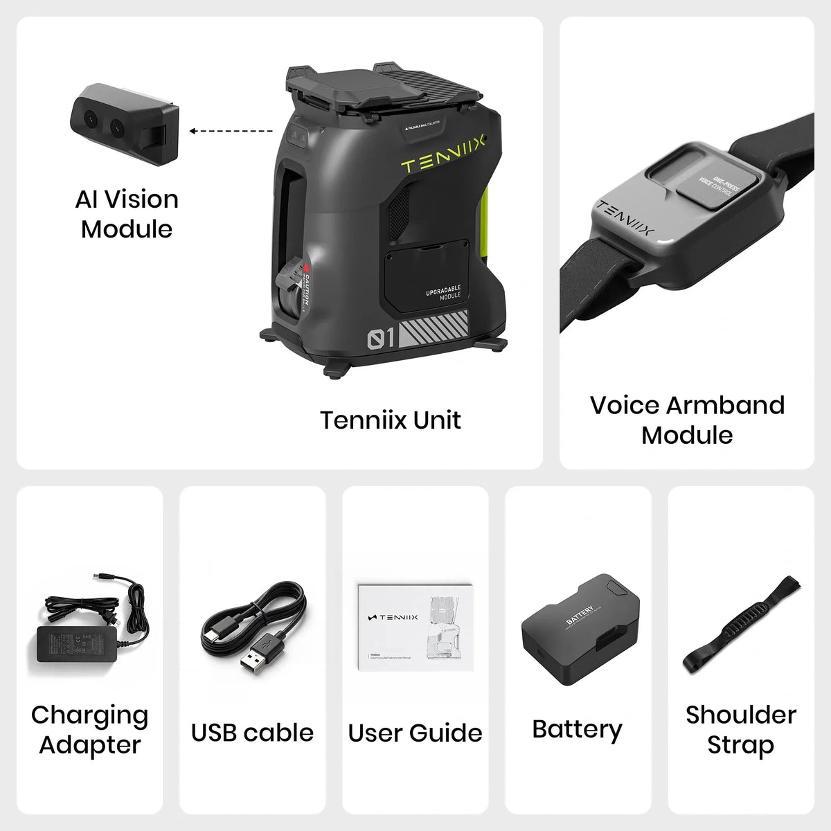 Tenniix Pro Smart AI Tennis Ball Machine (with Carry Kit)