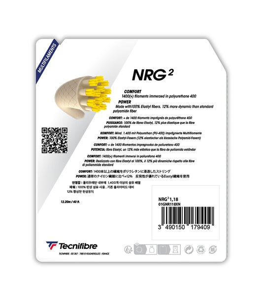 Tecnifibre NRG2 Natural Tennis String (Single Pack)