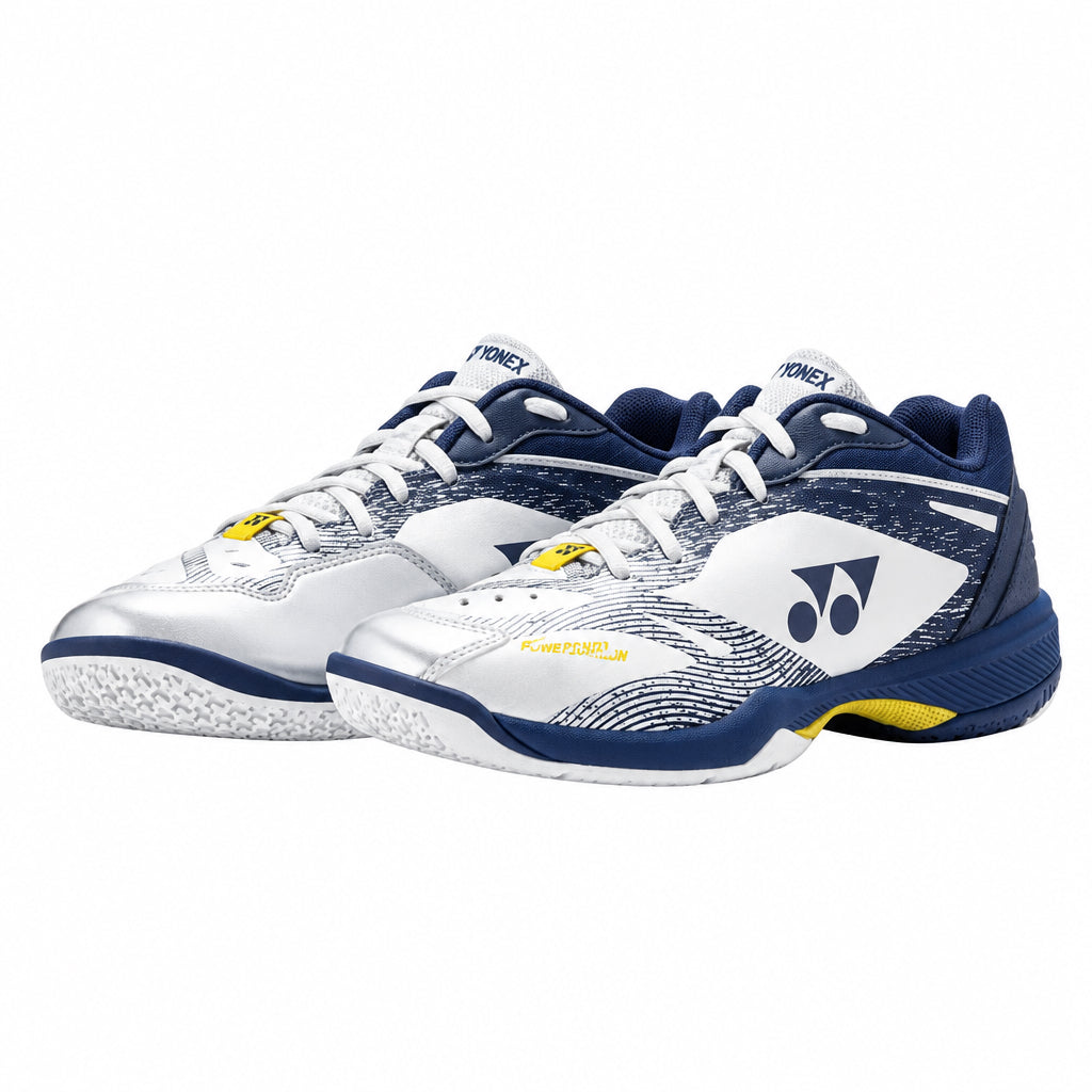 Yonex Power Cushion 65Z4 VA Badminton Shoes - Viktor Axelsen Limited Edition (Men's) (Silver/Navy)