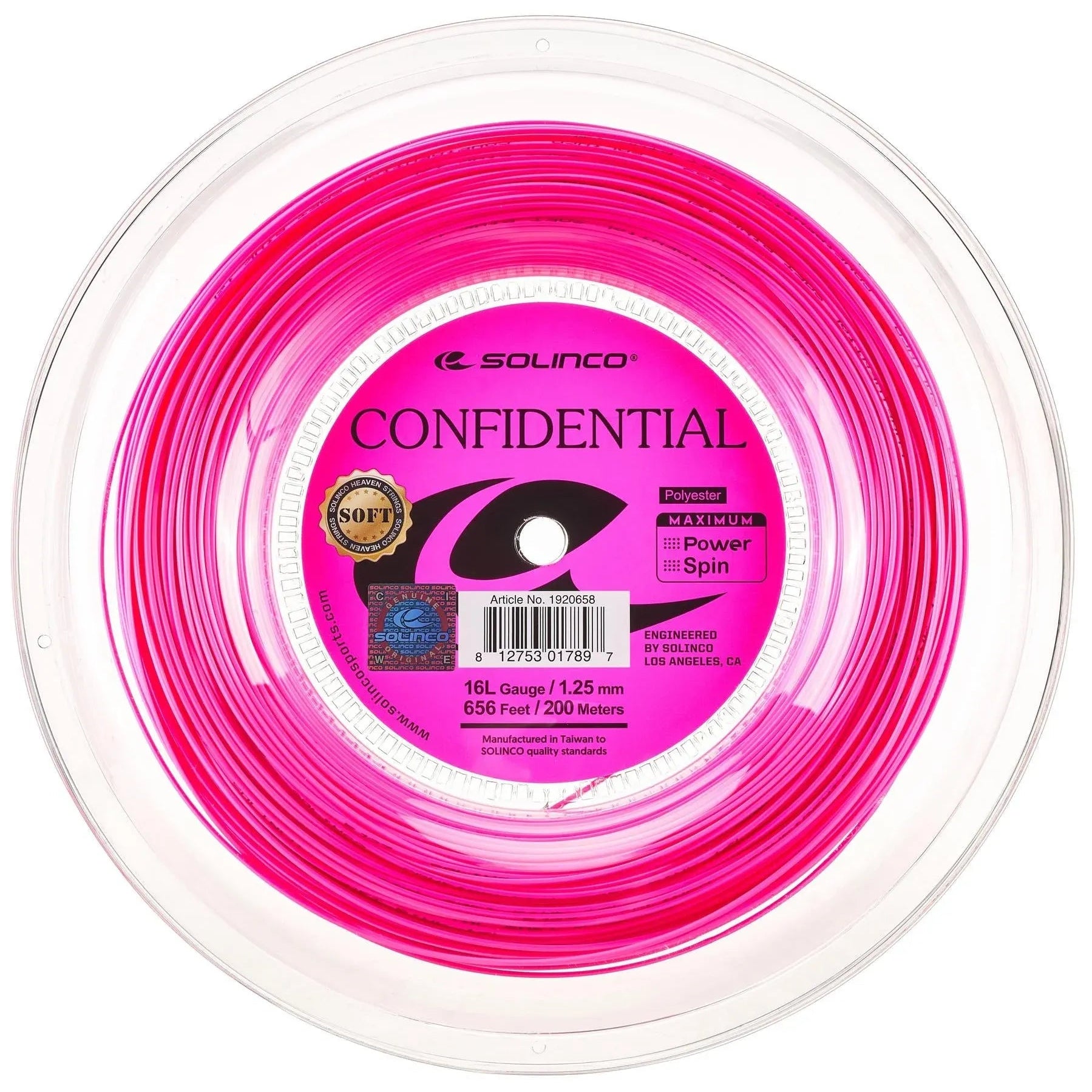Solinco Confidential SOFT Tennis String (200m Reel)