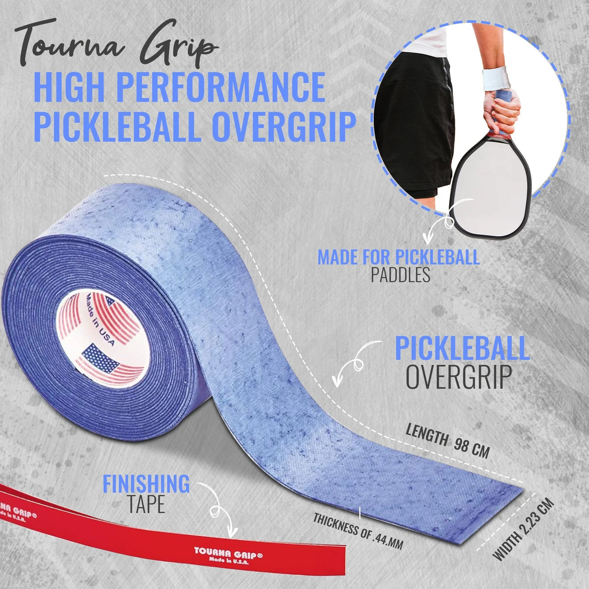 Tourna Pickleball Overgrip (Dry Feel) (2 Pack)