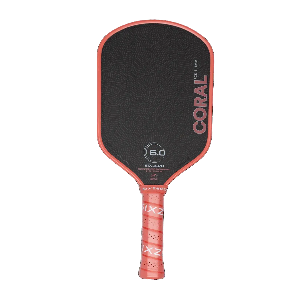 Six Zero Coral (16mm) - Elongated Pickleball Paddle