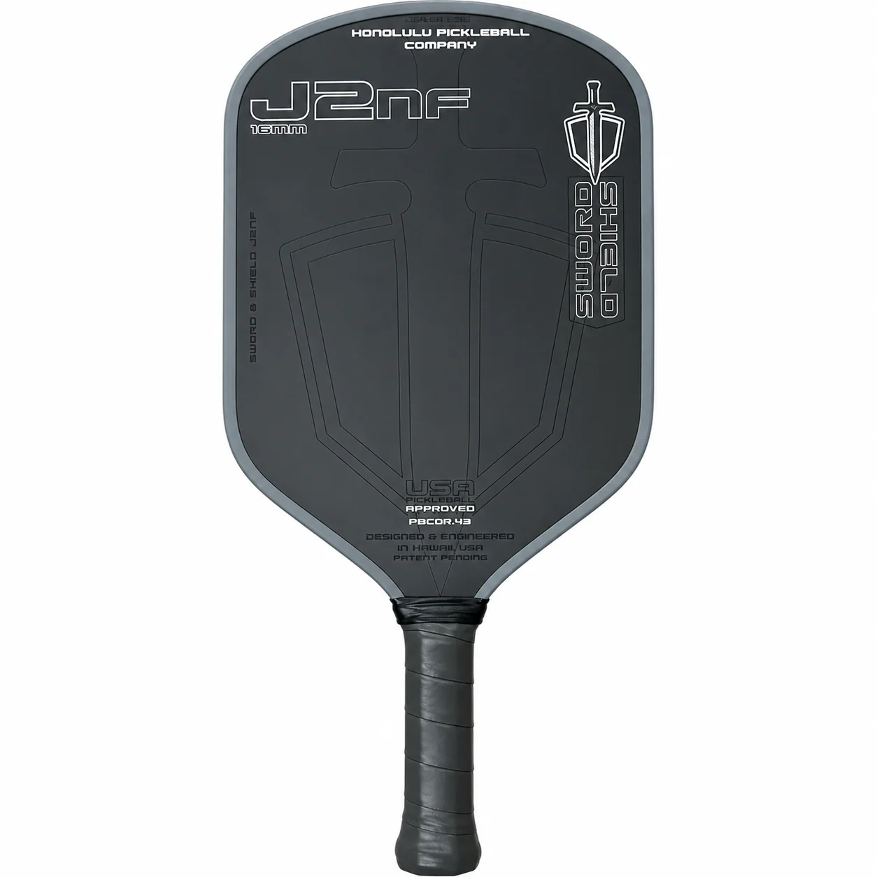 Honolulu Sword and Shield J2NF Pickleball Paddle (Original J2 Handle Length 5.5")