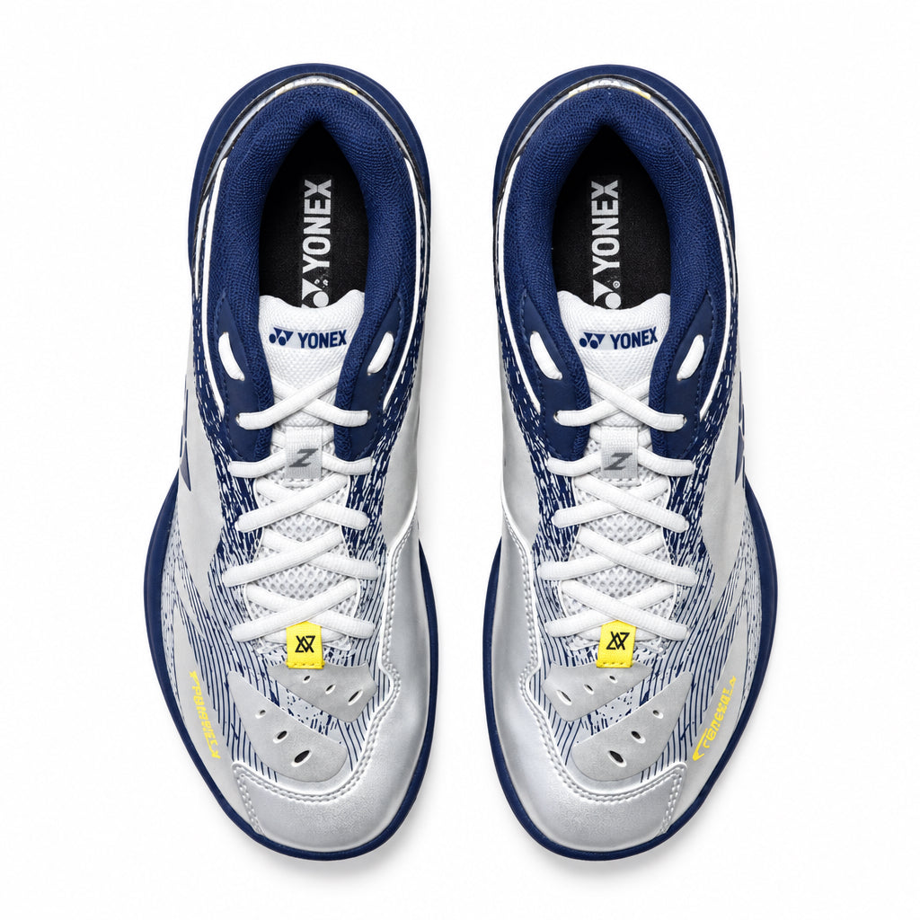 Yonex Power Cushion 65Z4 VA Badminton Shoes - Viktor Axelsen Limited Edition (Men's) (Silver/Navy)