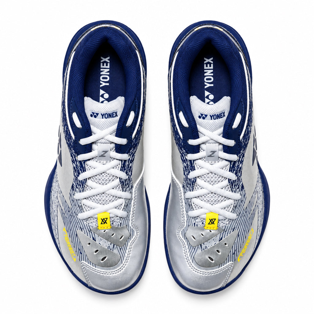 Yonex Power Cushion 65Z4 VA Badminton Shoes - Viktor Axelsen Limited Edition (Women's) (Silver/Navy)